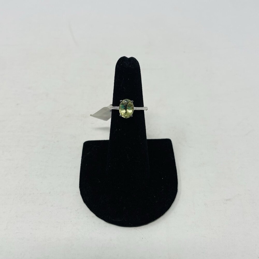 Shop LC Madagascar Olive Apatite Size 5 Platinum Over Sterling Silver Ring 5082‎